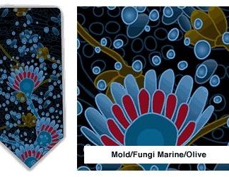 Mold/Fungi Neck Tie (Marine & Olive)