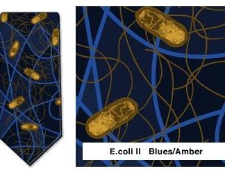 E coli II Neck Tie (Blues & Amber)