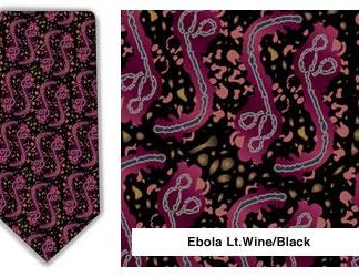 Ebola Tie (Light Wine & Black)