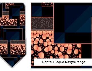 Dental Plaque II Tie (Navy & Orange)