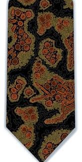 Hepatitis B Neck Tie (Olive & Rust)