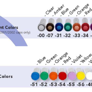 0.5ml, 1.5ml and 2.0ml Screw Cap MicroTubes Caps Only - Standard Caps with Synthetic O-Ring