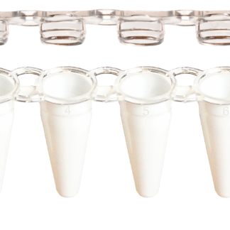 0.1ml 8-Strip UltraFlux PCR Tubes with 8-Strip Natural/Clear Flat Caps