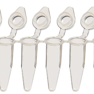 UltraFlux PCR SnapStrip 0.2ml Tubes with Attached Domed Natural/Clear Caps (8 Tubes per Strip)