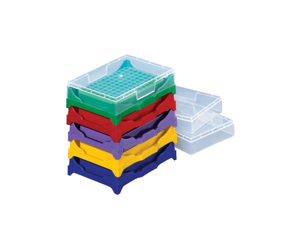 96 Well PCR WorkUp Racks with Lid (Stacking)