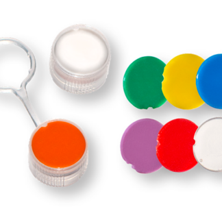 Clear Insertable Teathered Caps and Cap Inserts