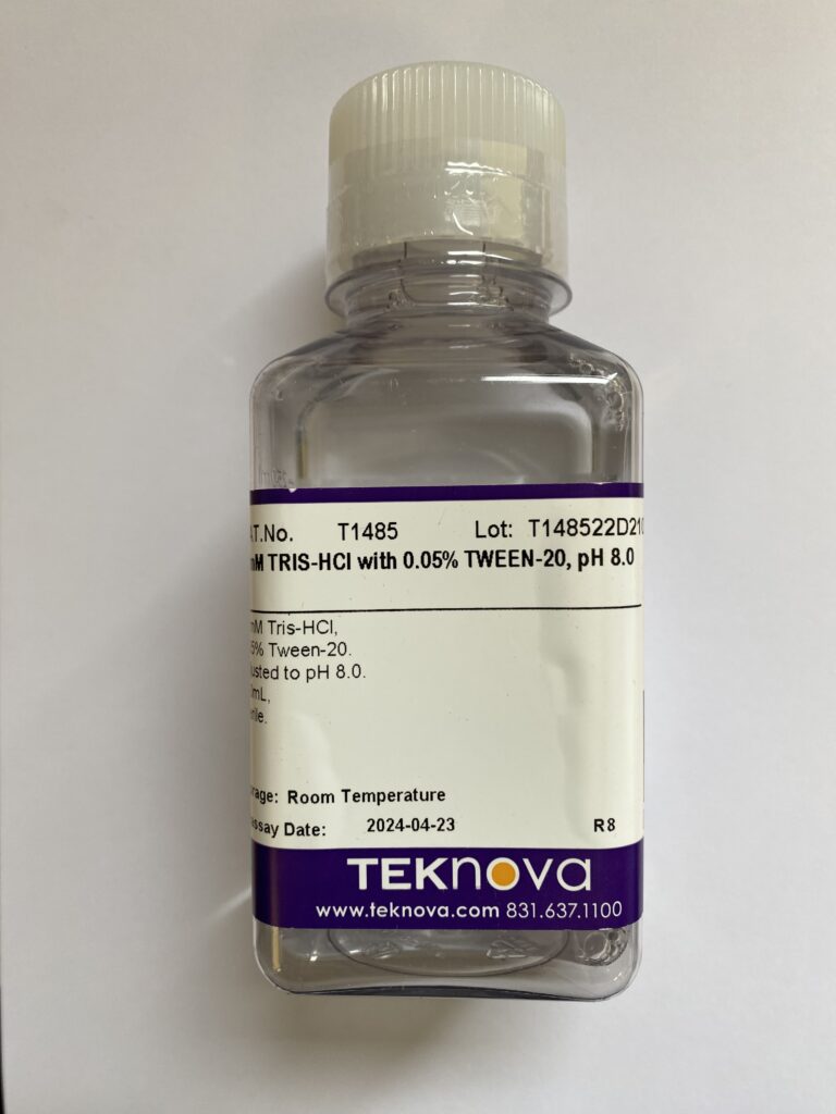 10mM Tris-HCl with 0.05% Tween-20, pH 8.0. STERILE (250ml)