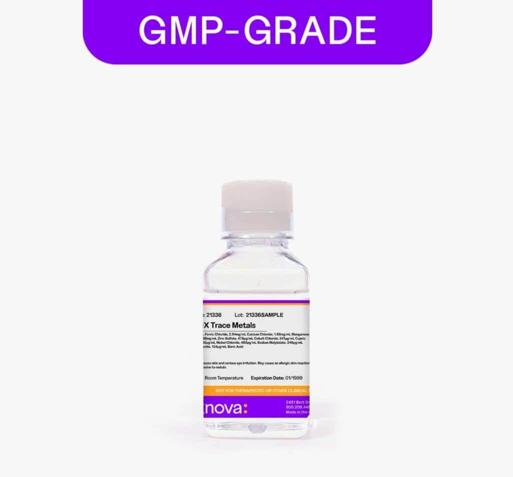 1000X Trace Metals, (2x250ml), Sterile. GMP