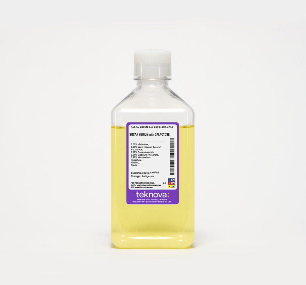 SGCAA Media with Galactose. 1000mL, Sterile.