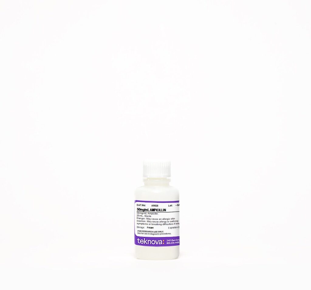 50mg/mL Ampicillin. 25mL, Sterile.