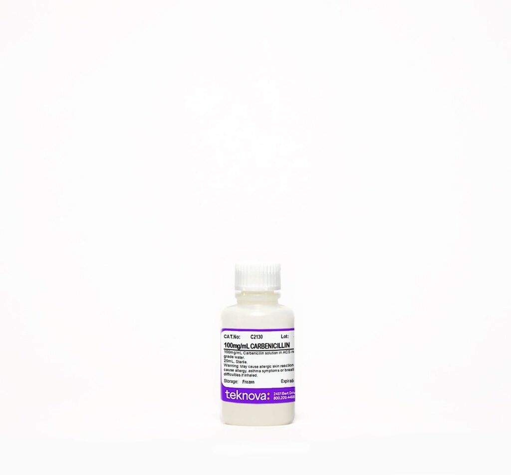 100mg/mL Carbenicillin. 25mL, Sterile