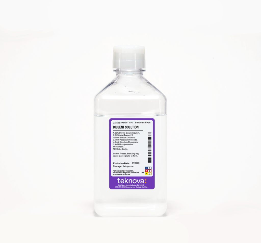 Diluent Solution. 1000mL, Sterile.