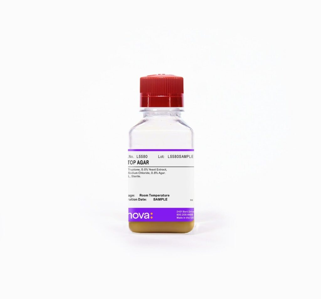 LB Top Agar. 100mL, Sterile.