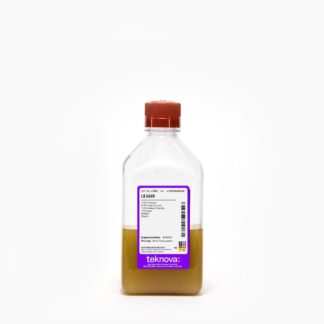 LB Agar in a Bottle. 500mL, Sterile.