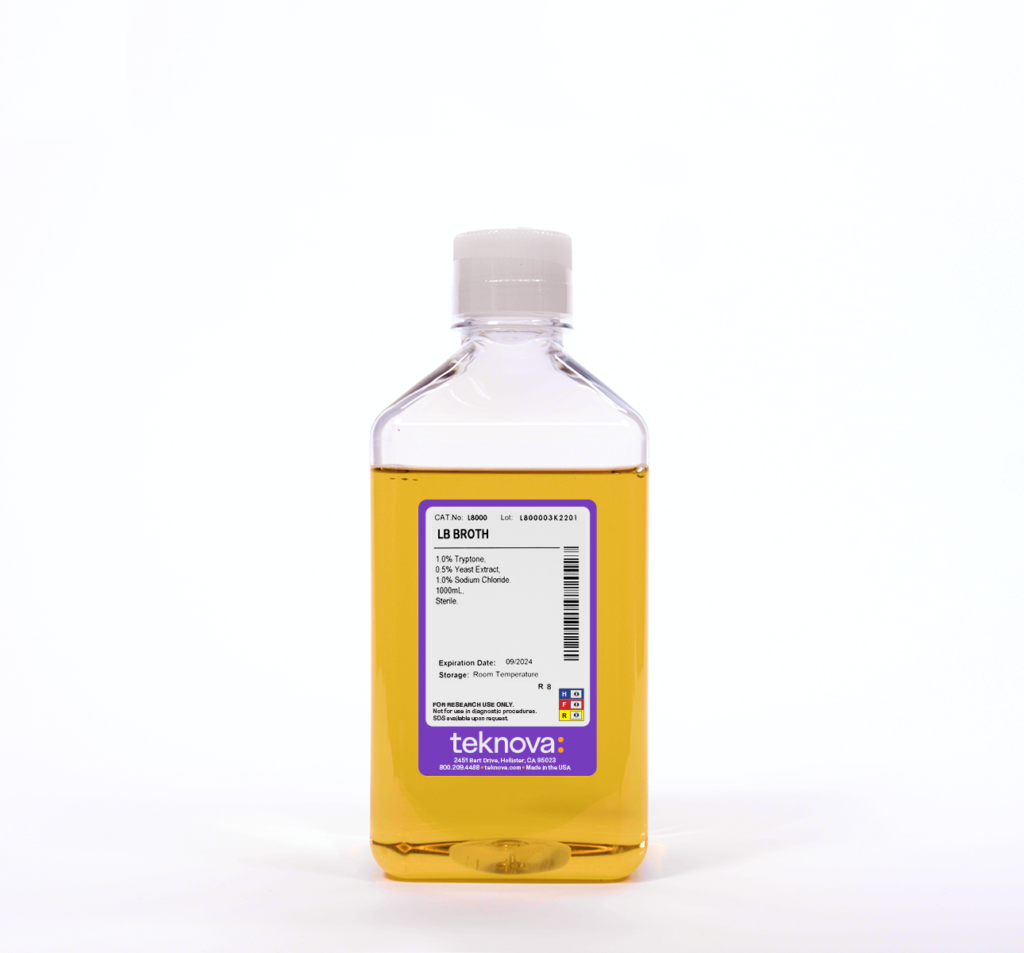 LB Broth, 1000mL, Sterile.