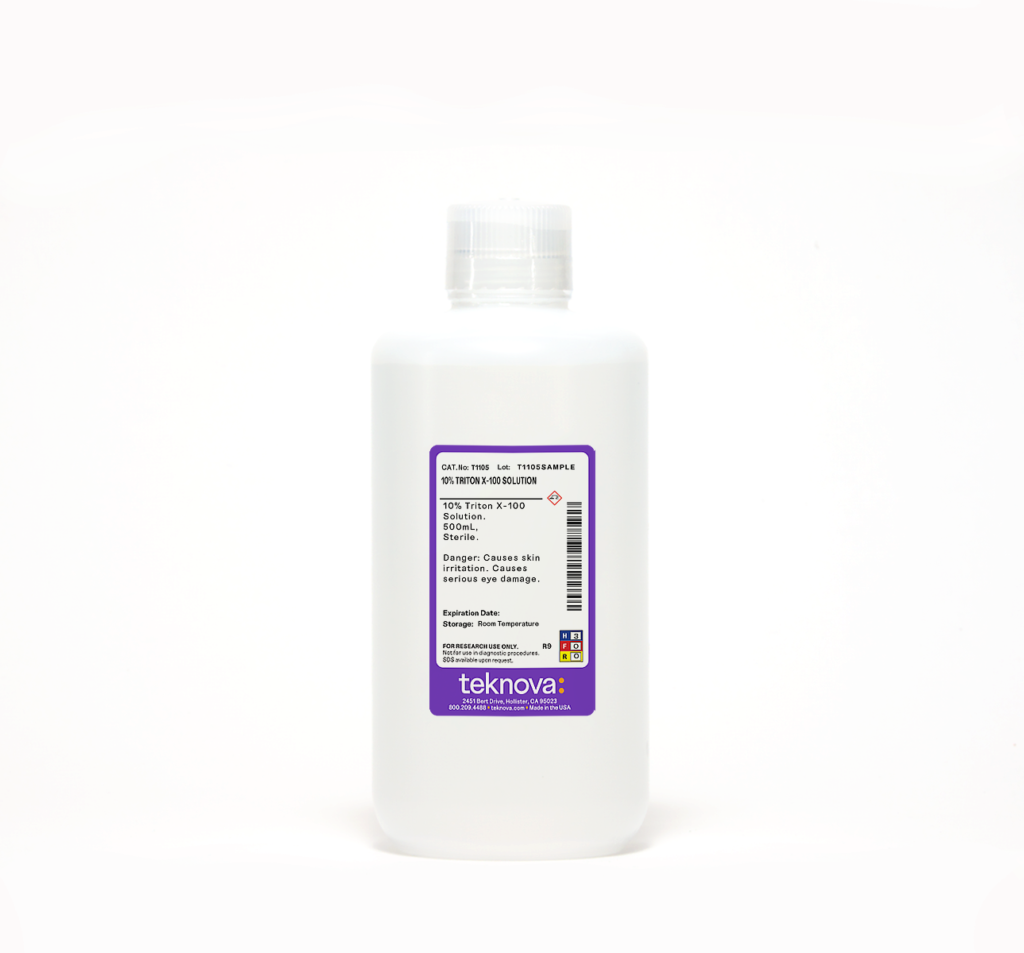 10% Triton X-100 Solution. 500mL, Sterile.