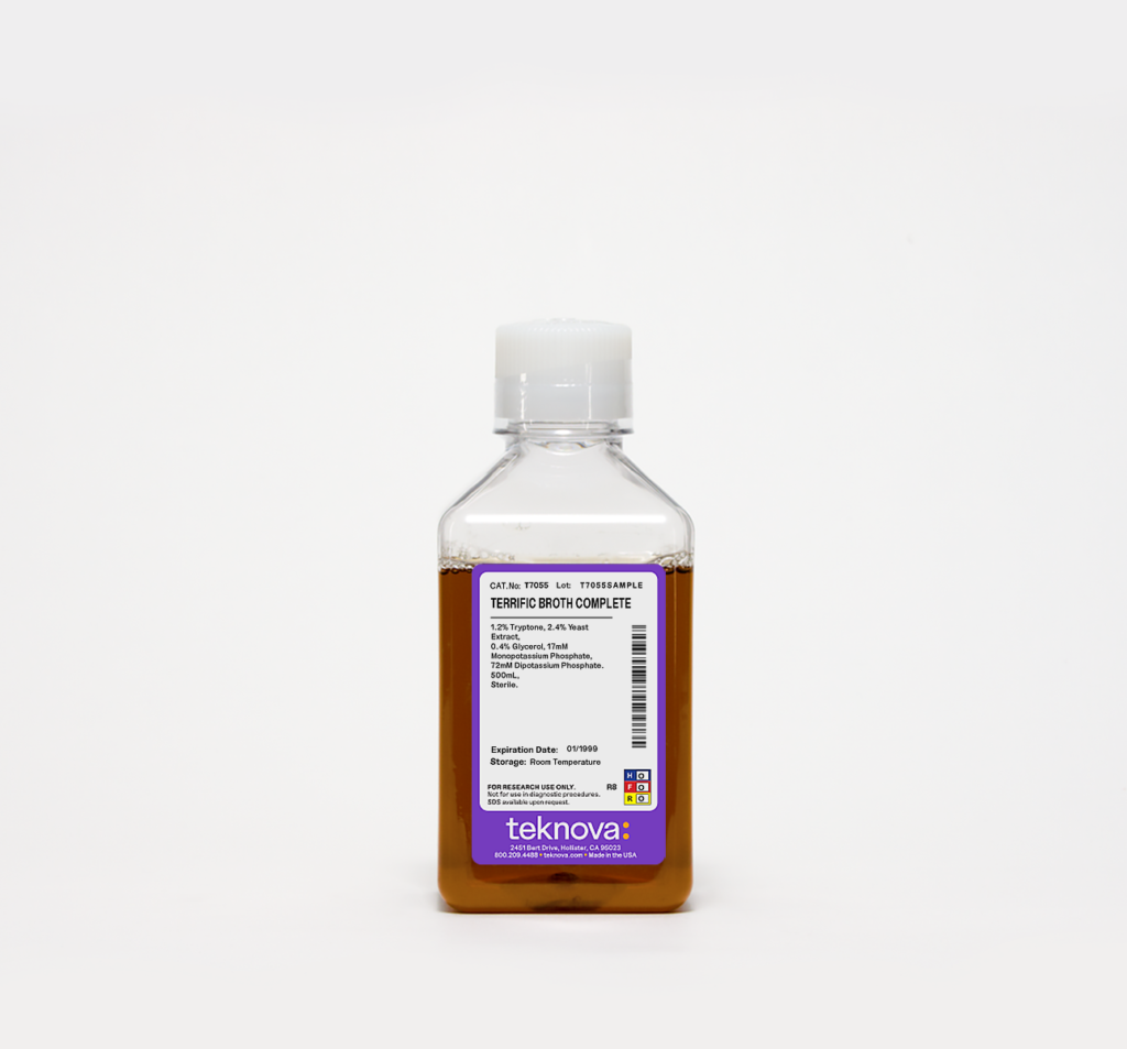 Terrific Broth Complete, 500mL, Sterile.