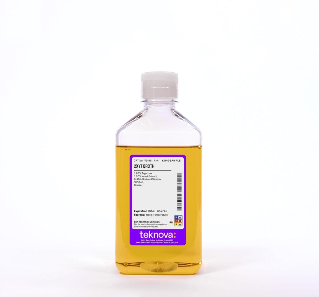 2XYT Broth. 1000mL, Sterile.